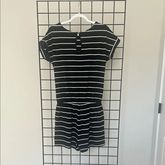 Black and White Striped Romper - Picture 6 of 6